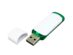 USB 3.0- флешка на с цветными вставками, белый, зеленый, 32 Гб