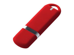 USB 2.0- флешка на, soft-touch, красный, 32 Гб