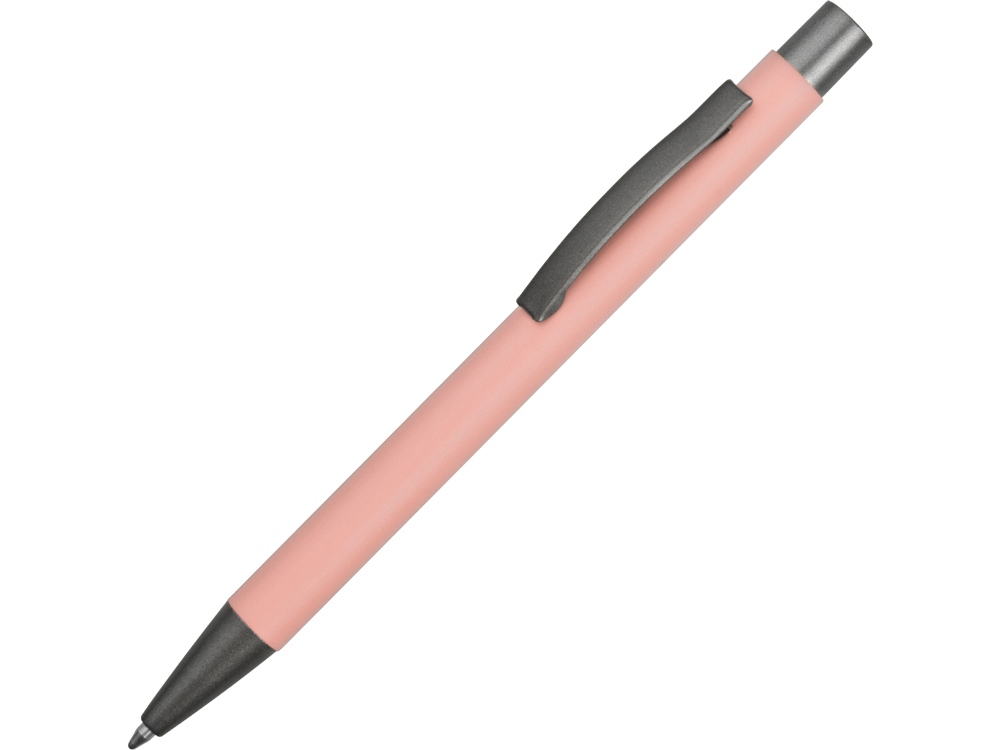 Ручка металлическая soft-touch шариковая Tender, розовый, серый