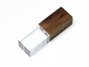 USB 2.0- флешка на прямоугольной формы, коричневый, прозрачный, красный, 64 Гб