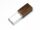 USB 2.0- флешка на прямоугольной формы, коричневый, прозрачный, красный, 64 Гб