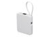 Внешний аккумулятор со встроенным кабелем USB-C Дэнси, 5000 мАч, белый