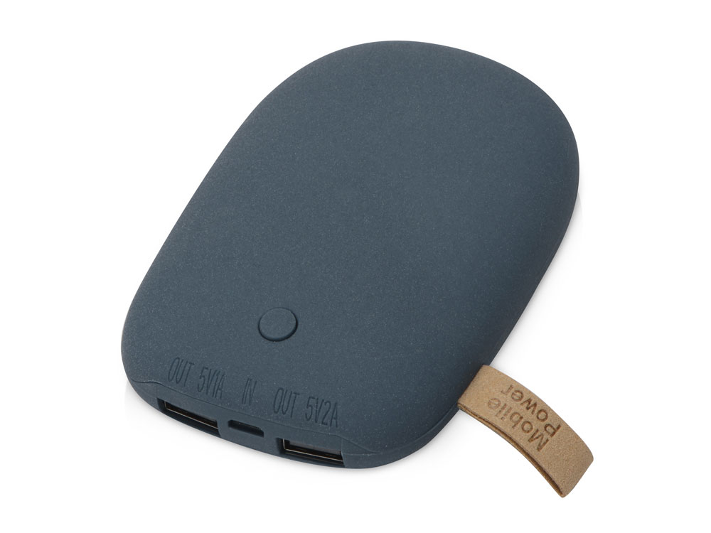 Внешний аккумулятор в форме камня Stone, 10400 mAh, темно-серый