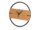Деревянные часы с металлическим ободом Time Wheel, натуральный, черный