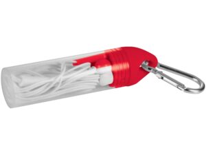 Наушники Earbuds, красный, белый