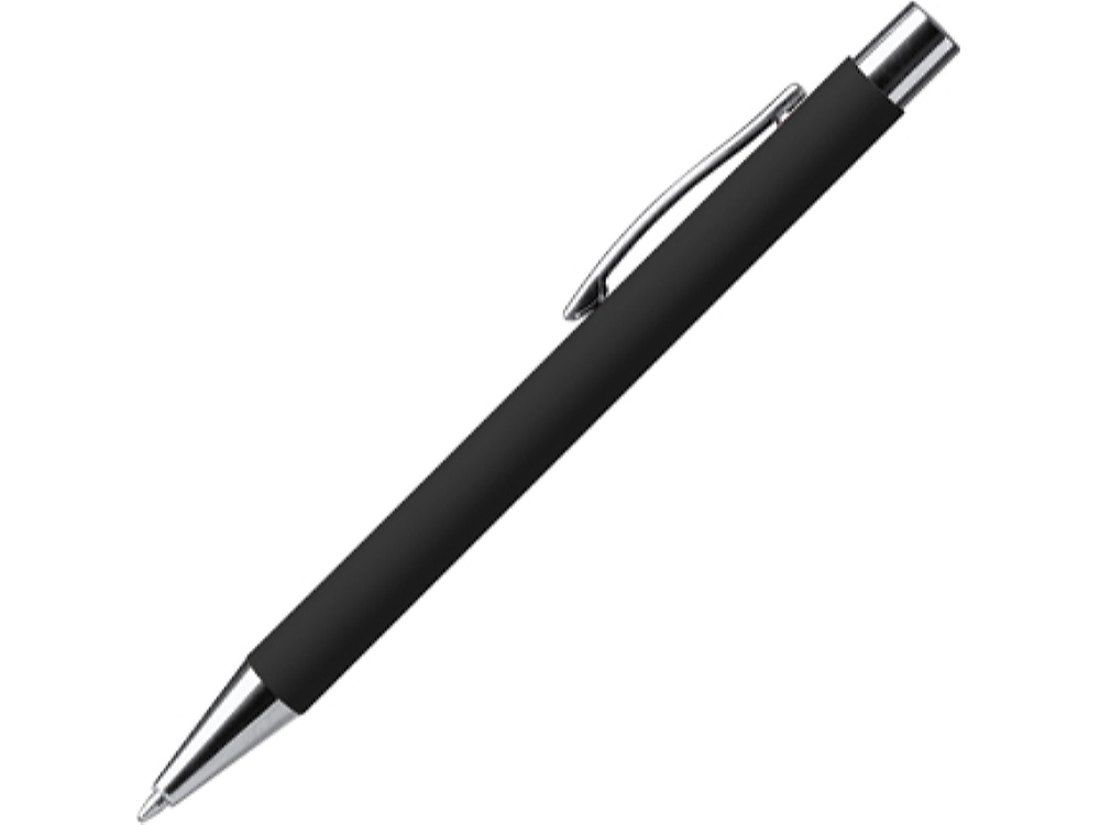 Ручка металлическая шариковая soft-touch DOVER, черный