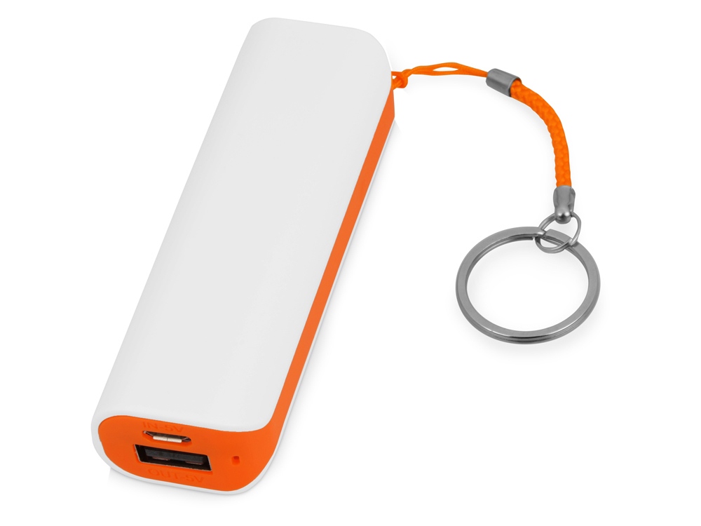 Внешний аккумулятор Basis, 2000 mAh, белый, оранжевый
