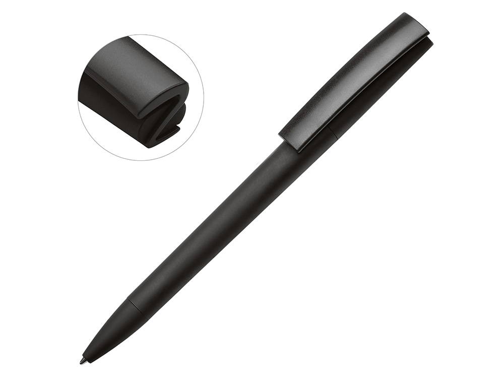 Ручка пластиковая soft-touch шариковая Zorro, черный