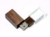 USB 2.0- флешка на прямоугольной формы, коричневый, прозрачный, белый, 64 Гб