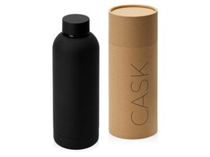 Вакуумная термобутылка с медной изоляцией Cask, soft-touch, тубус, 500 мл, черный
