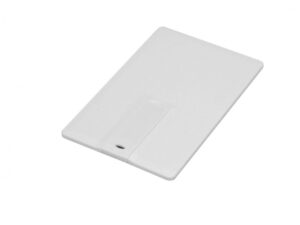 USB 2.0- флешка на в виде пластиковой карты с откидным механизмом, белый, 8 Гб
