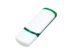 USB 3.0- флешка на с цветными вставками, белый, зеленый, 32 Гб