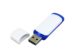 USB 3.0- флешка на с цветными вставками, белый, синий, 64 Гб