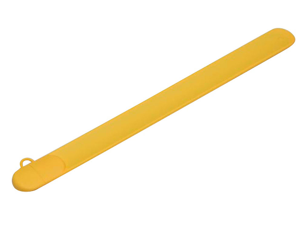 USB 2.0- флешка на в виде браслета, желтый, 8 Гб