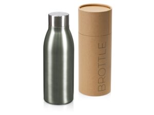Вакуумная термобутылка Brottle c медной изоляцией, тубус, 600 мл, темно-серый