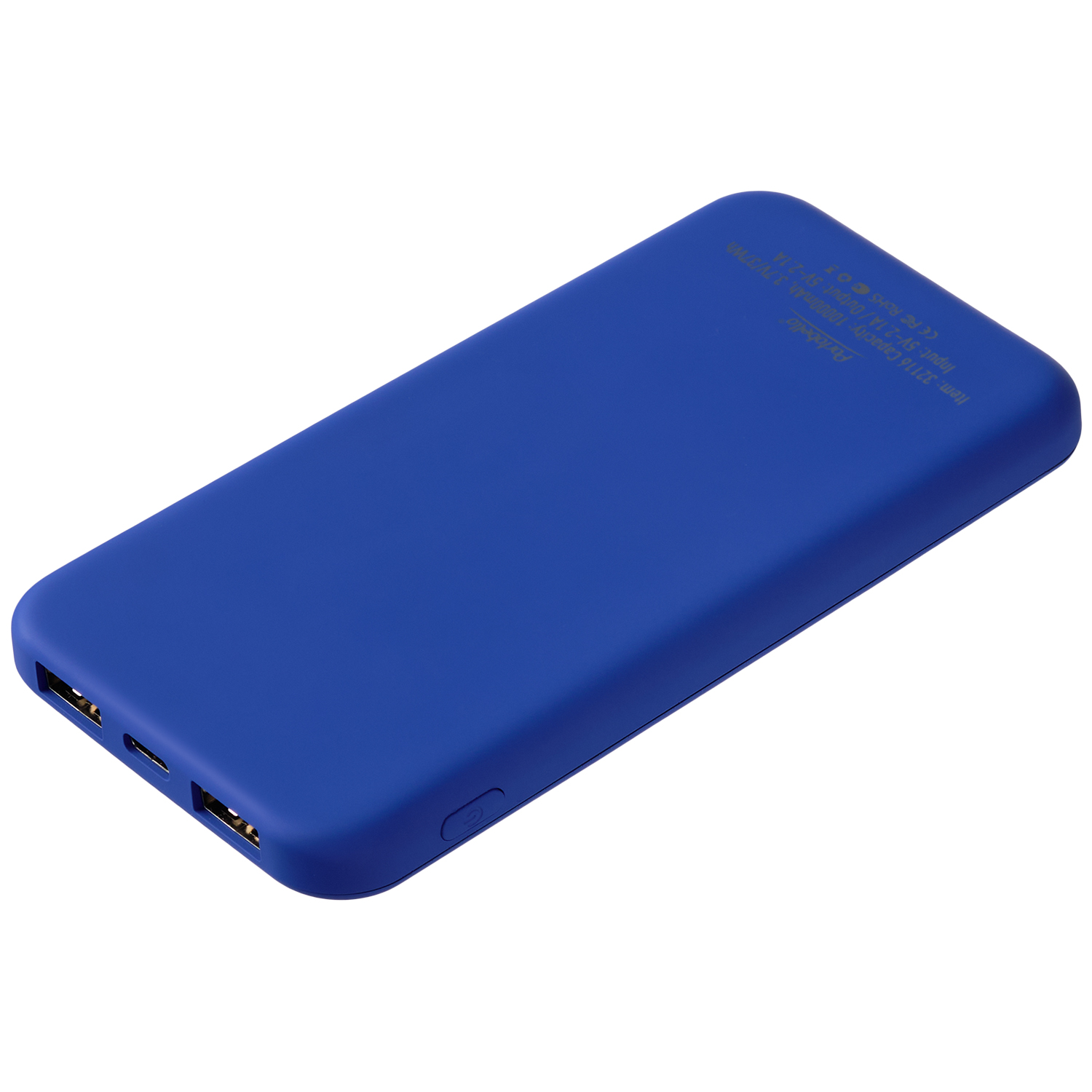 Внешний аккумулятор с подсветкой Люче (Luce) 10000 mAh, синий