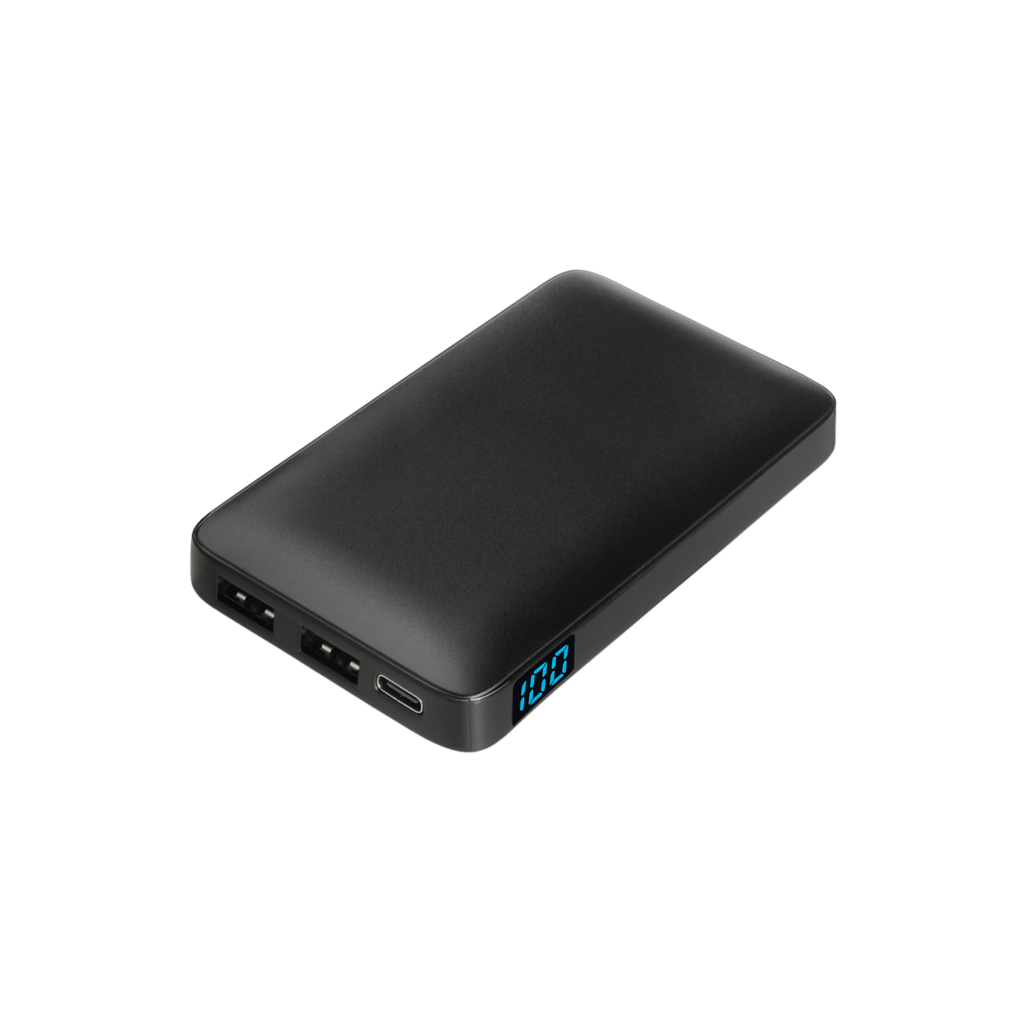 Внешний аккумулятор с цветной подсветкой Анкор Макс (Ancor Max) 5000 mAh, черный