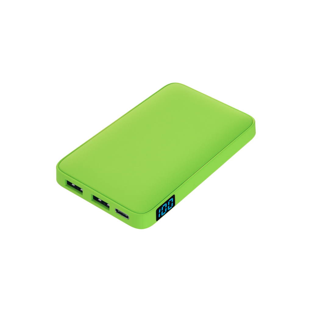 Внешний аккумулятор с подсветкой Анкор (Ancor) 5000 mAh, салатовый