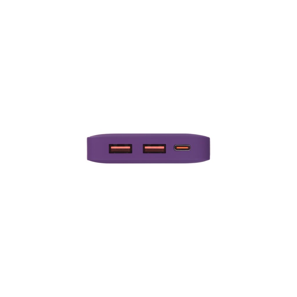 Внешний аккумулятор с подсветкой Анкор Плюс PD (Ancor PD Plus) 10000 mAh, фиолетовый