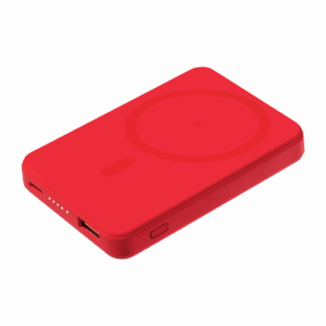 Внешний аккумулятор Ларго PD (Largo PD) 5000mAh с функцией беспроводной зарядки 15W, красный
