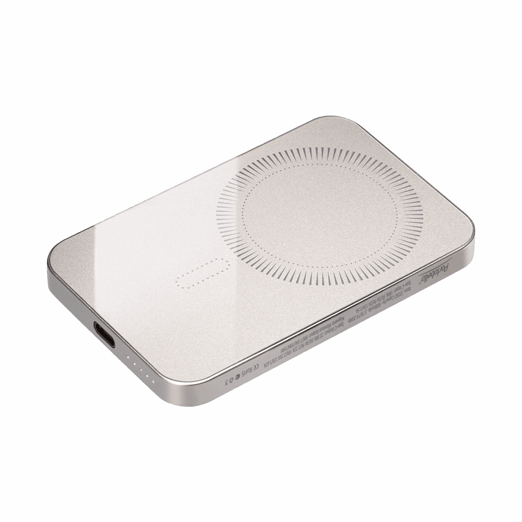 Внешний аккумулятор Артекс PD (Artex PD) 5000mAh с функцией беспроводной зарядки 15W, титановый