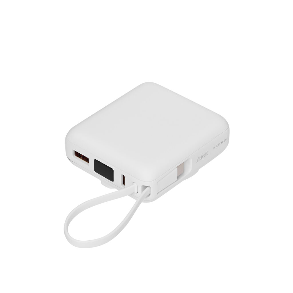 Внешний аккумулятор с подсветкой Риттер PD (Ritter PD) 10000mAh с функцией беспроводной зарядки 15W, белый