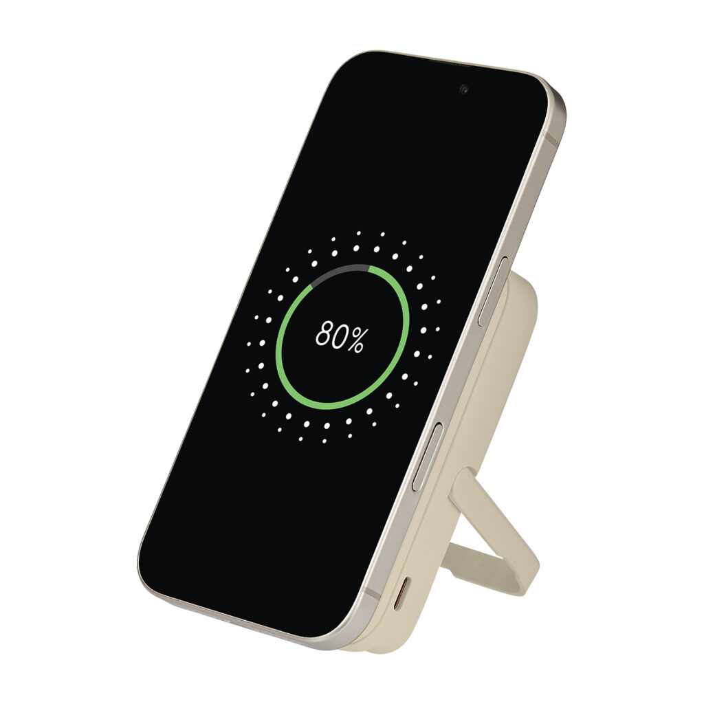 Внешний аккумулятор Юнион PD (Union PD) 10000mAh с функцией беспроводной зарядки 15W, бежевый