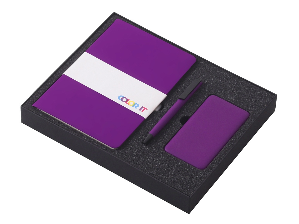 Подарочный набор COLOR IT c блокнотом, ручкой и повербанком, 5000 mAh — изображение 2