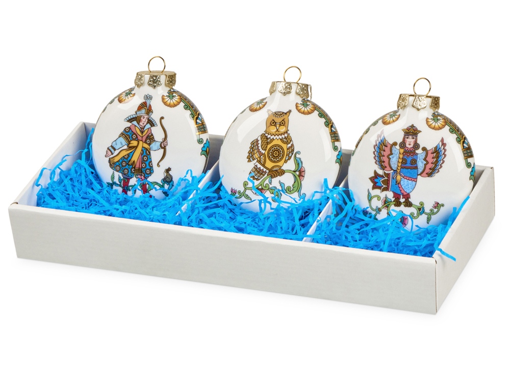 Набор новогодних игрушек, 3 шт — изображение 6