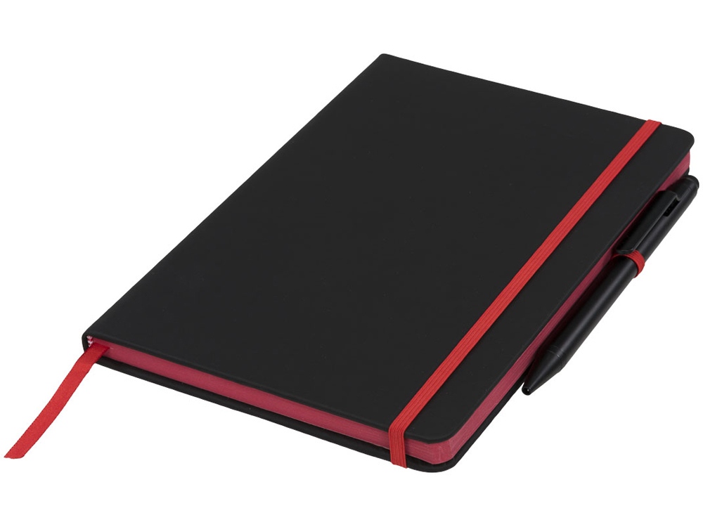 Блокнот А5 Noir Edge, черный, красный