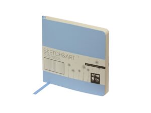 Скетчбук Sketch & Art 100 г/м2, soft-touch, голубой