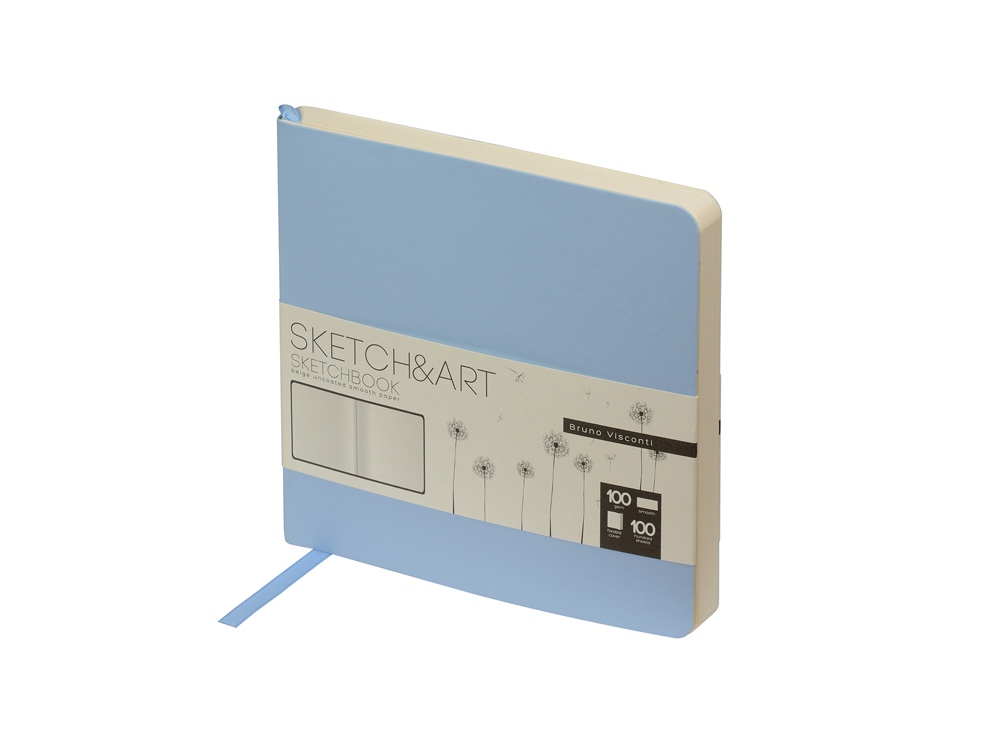 Скетчбук Sketch & Art 100 г/м2, soft-touch, голубой