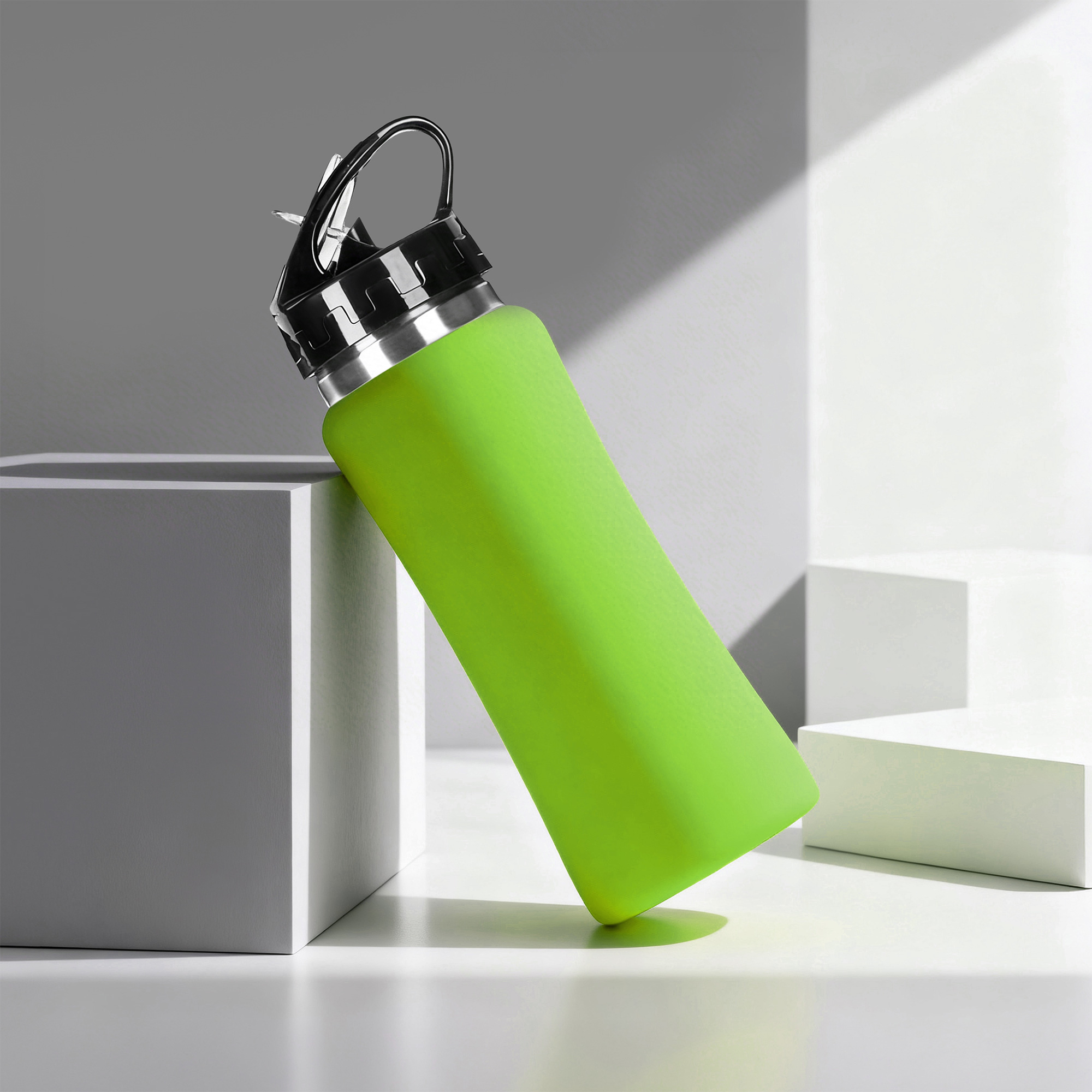 Бутылка для воды Bottle C1, soft touch, 600 мл, зеленое яблоко