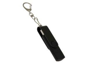 USB 2.0- флешка на 64 Гб с поворотным механизмом и дополнительным разъемом Type-C