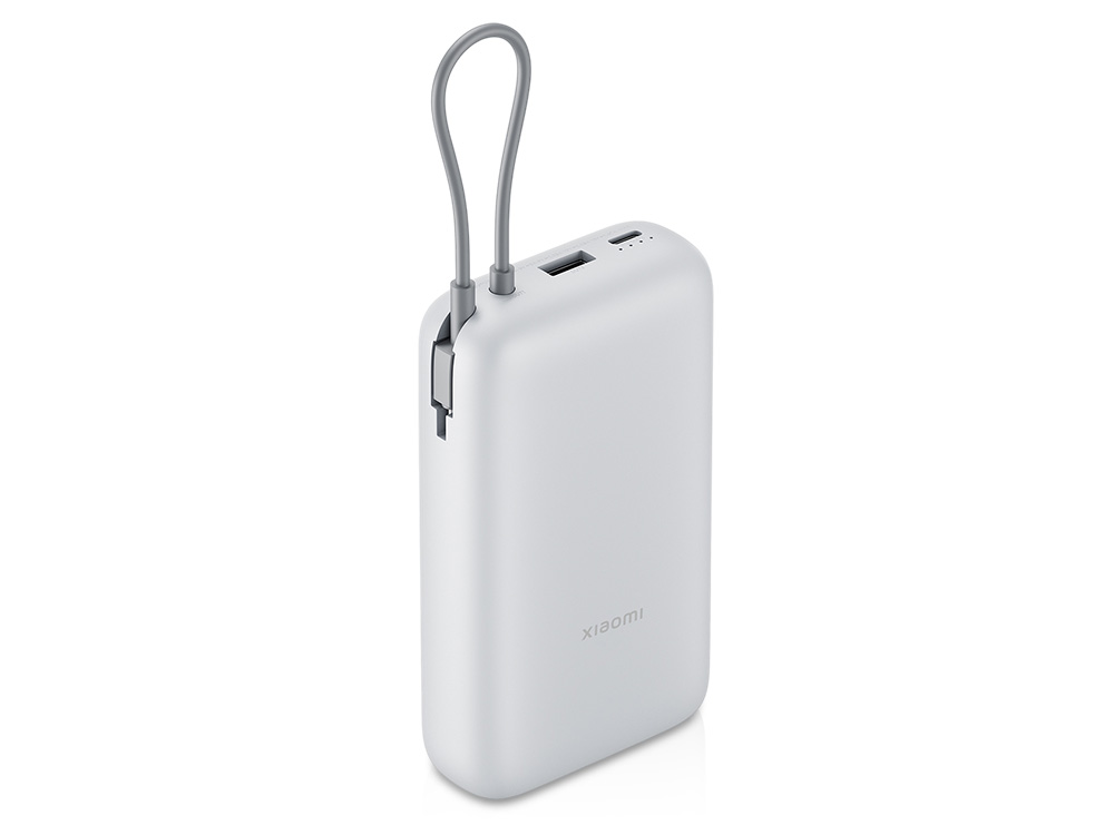 Внешний аккумулятор с встроенным кабелем Xiaomi Power Bank (Integrated Cable), 20000 мАч, светло-серый