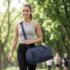 Сумка спортивная "Gym"; серая; 45х21х20 см; из водостойкого материала. — изображение 15