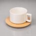 Чайная пара с бамбуковым блюдцем Sheffield, белый