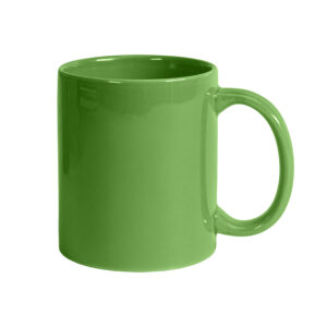 Кружка "DECOL" для деколи, 330 мл, d=82 мм, премиум, белая, зеленый