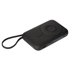 Внешний аккумулятор Комбо (Combo) 4-в-1 10000mAh с функцией беспроводной зарядки 15W, черный